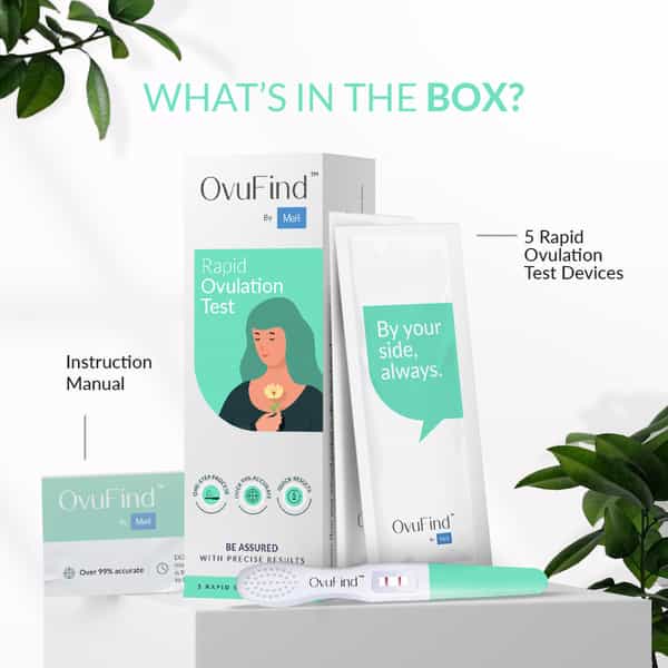 Ovufind Rapid Ovulation Test Kit Pack Of 5 | Midstream One Step Process | Over 99% Accurate