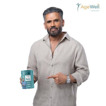 Agewell Collagen Peptides With Vitamin C & Hyaluronic Acid - Skin Glow & Joint Support | 10 Sachets