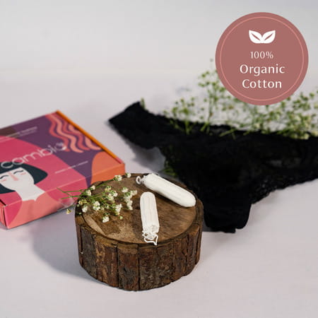 Cambio 100% Cotton Tampon For Heavy Flow Pack Of 1 (16 Pieces) Super