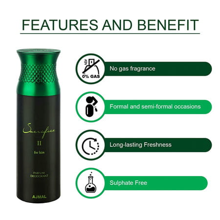 Ajmal 2 Persuade For Men & Women & 1 Sacrifice Ii For Him For Men Deo Each 200ml Combo Pack Of 3