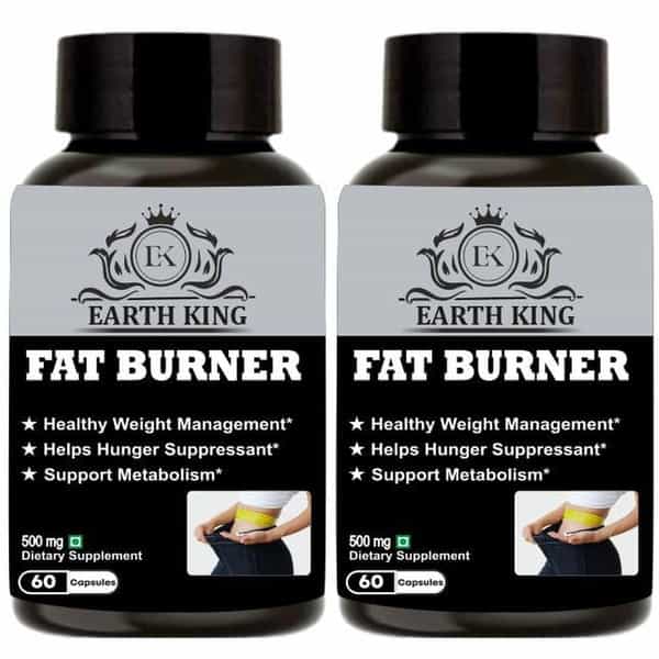 Earth King Fat Burner Capsule Helps In Hunger Suppressant - 500 Mg 60 Capsules ( 2 Pack)