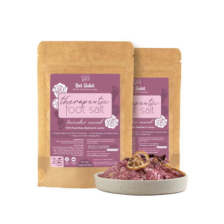 Nat Habit Lavender Therapeutic Foot Salt With Rose Beetroot & Lemon Spa | Aromatherapy - 100g