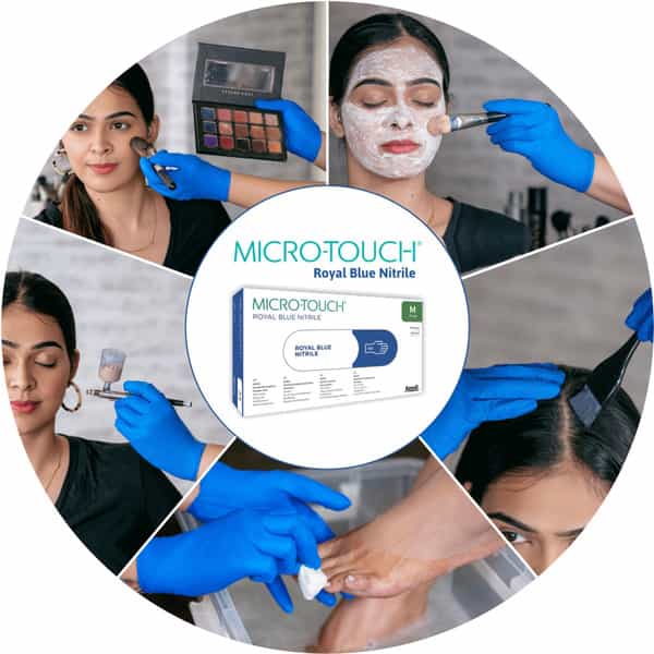 Ansell Micro Touch Royal Blue Powder Free Nitrile - Large