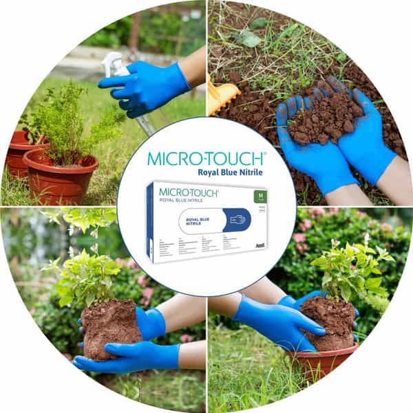 Ansell Micro Touch Royal Blue Powder Free Nitrile - Large