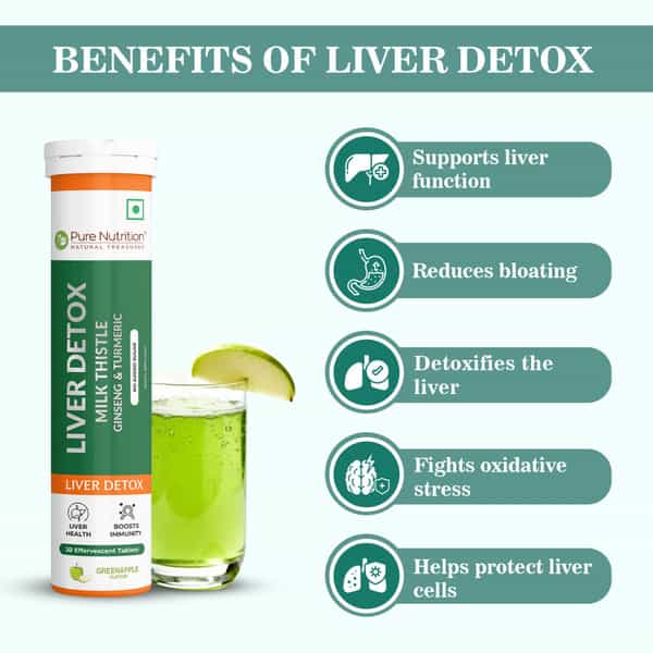 Pure Nutrition Liver Detox - Milk Thistle | 20 Effervescent Tablets