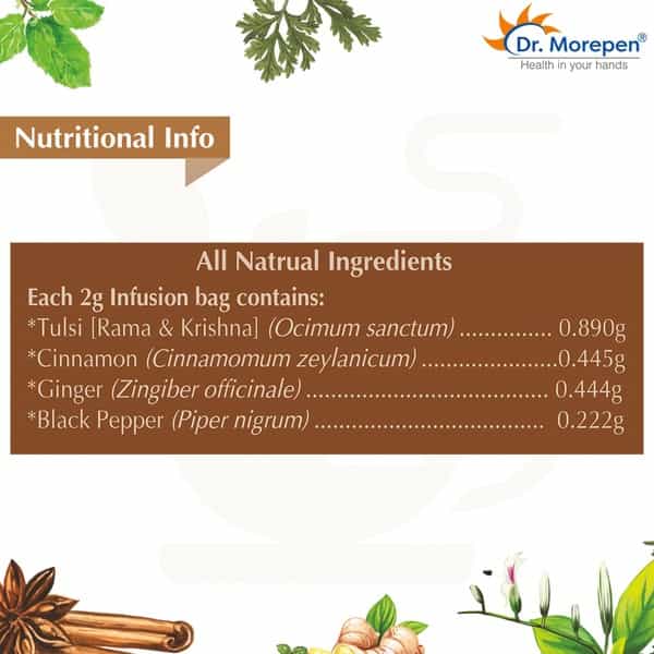 Dr. Morepen Kwath Blend Tea | Refreshing & Immunity Boosting | Tea Bags | 25 No's