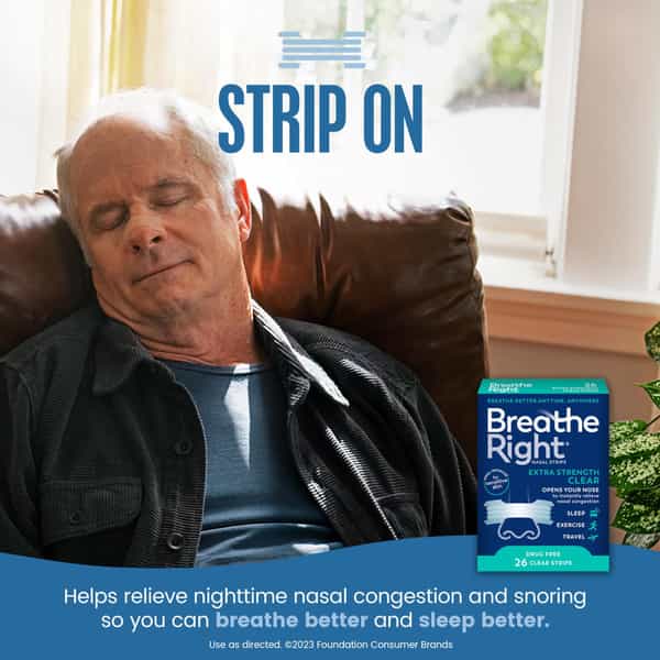 Breathe Right Extra Clear For Sensitive Skin | 26 Count