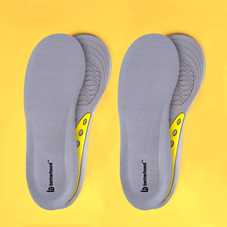 Betterhood Pack Of 2 Pairs Dual Gel Orthotic All-Day Comfort Daily-Use Shoe Insoles (5-8 Uk)