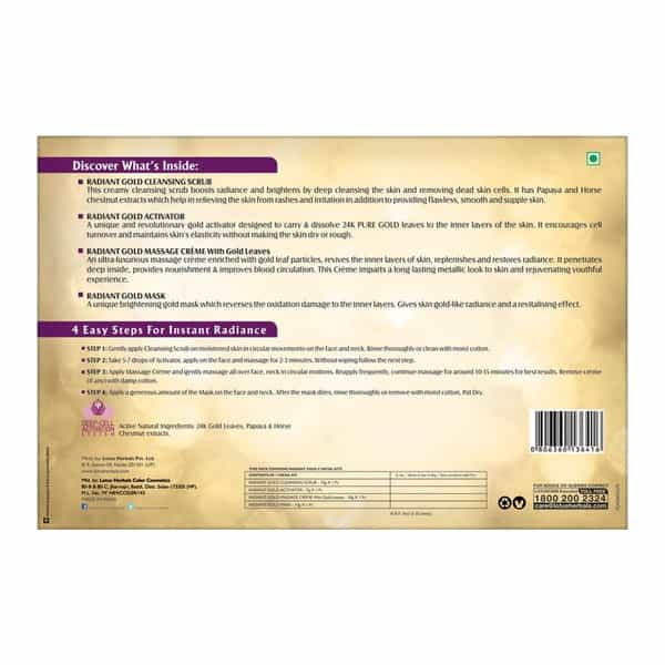 Lotus Radiant Gold Cellular Glow 4 In 1 Facial Kit
