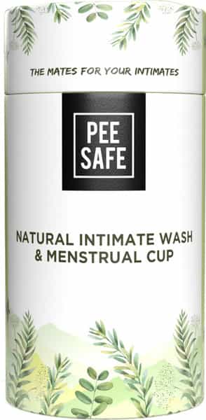 Pee Safe Period Care Combo- Menstrual Cup (Large) & Intimate Wash Women 105 Ml