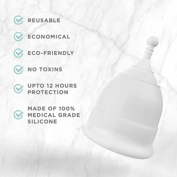 Pee Safe Period Care Combo- Menstrual Cup (Large) & Intimate Wash Women 105 Ml