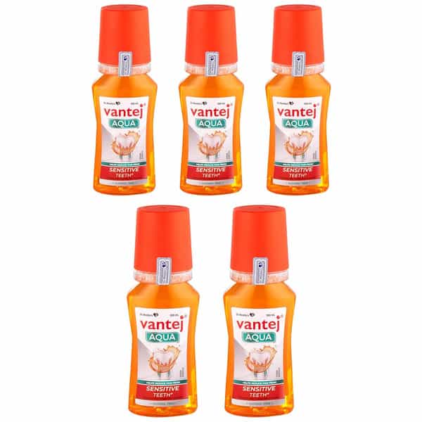Vantej Mouthwash Aqua For Sensitive Teeth 100Ml (Pack Of 5)