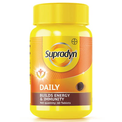 Supradyn Daily Multivitamin For Men & Women Builds Energy & Immunity Bottle Of 60 Tablets