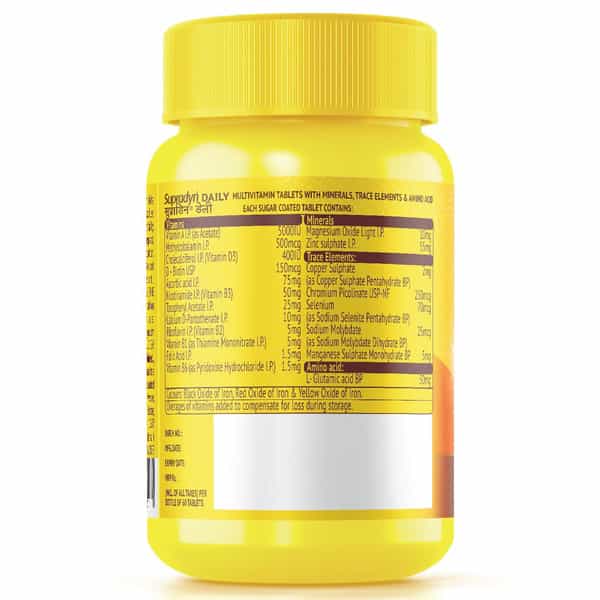 Supradyn Daily Multivitamin For Men & Women Builds Energy & Immunity Bottle Of 60 Tablets