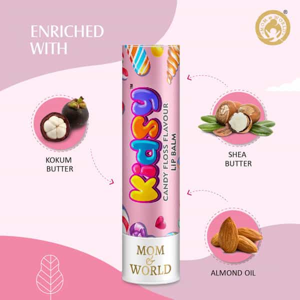 Mom & World Kidsy Naturalcandy Floss Lip Balm + Kidsy Natural Gummy Floss Lip Balm 9 G