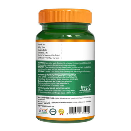 Pure Nutrition Vitamin D3 (Lichen Source) + Vitamin K2 (Mk-7 55mcg) 600 Iu - 120 Veg Tablets
