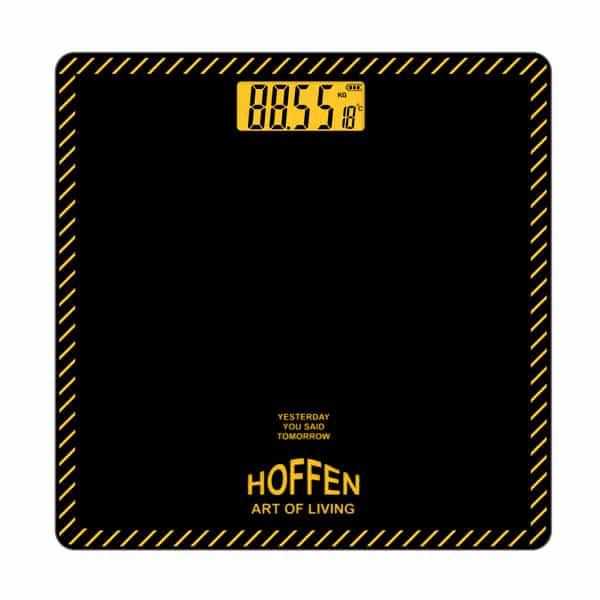Hoffen Thick Tempered Glass Digital Electronic Lcd Personal Weight Machine - (Ho-18-Orange Lcd)