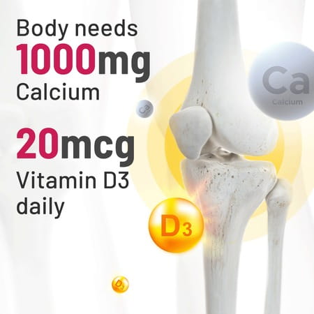 Gynoveda Women 30+ Calcium Vitamin D3 With Magnesium Sports Workout Recovery-60 Tablets (Pack For 3)