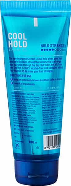 Set Wet Hair Gel For Men Cool Hold Medium Hold No Alcohol No Sulphate 100Ml
