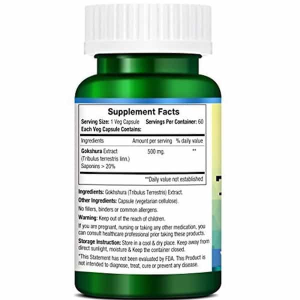 Morpheme Remedies Tribulus Terrestris 500 Mg - 60 Veg Capsules