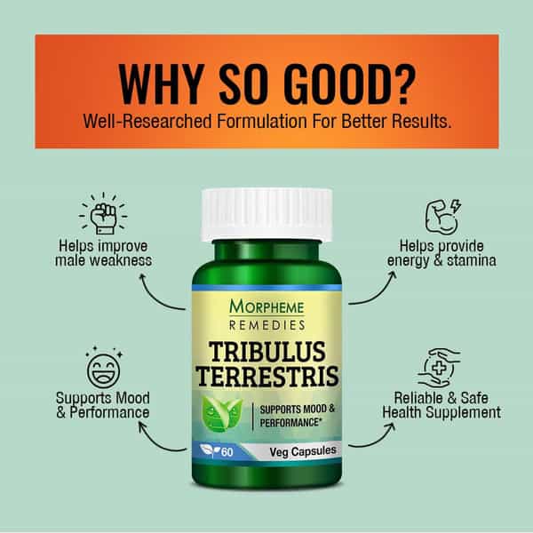 Morpheme Remedies Tribulus Terrestris 500 Mg - 60 Veg Capsules