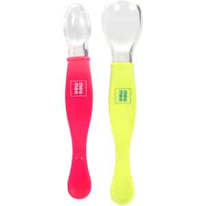 Meemee 3 In 1 Baby Weaning Spoon (Multicolor) - Silicone (Multicolor)