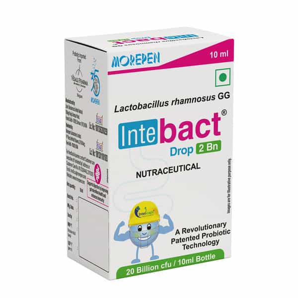 Morepen Intebact Drops 2Bn Probiotics Supplement For Digestive Health - 10 Ml Pack