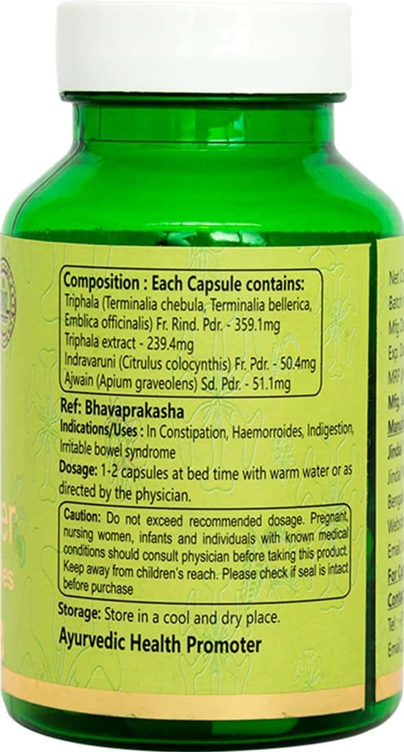 Jindal Herbals Constipation Capsules Bottle Of 60 'S