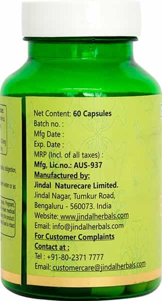 Jindal Herbals Constipation Capsules Bottle Of 60 'S