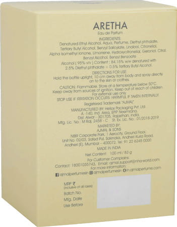 Ajmal Aretha Edp For Women 100Ml & Primitive Forest Edt For Men & Women 250Ml Combo Pack 2 - 350Ml
