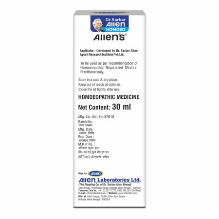 Allen Laboratories Aspiblatta Drops (30 Ml X 2 Packs)