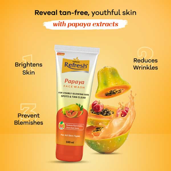 Refresh Papaya Face Wash 100Ml | Pack Of 2