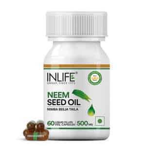 Inlife Neem Seed Oil Supplement 500mg (60 Vegetarian Capsules)