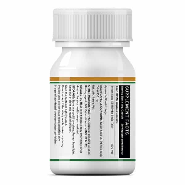 Inlife Neem Seed Oil Supplement 500Mg (60 Vegetarian Capsules)