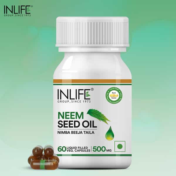 Inlife Neem Seed Oil Supplement 500Mg (60 Vegetarian Capsules)