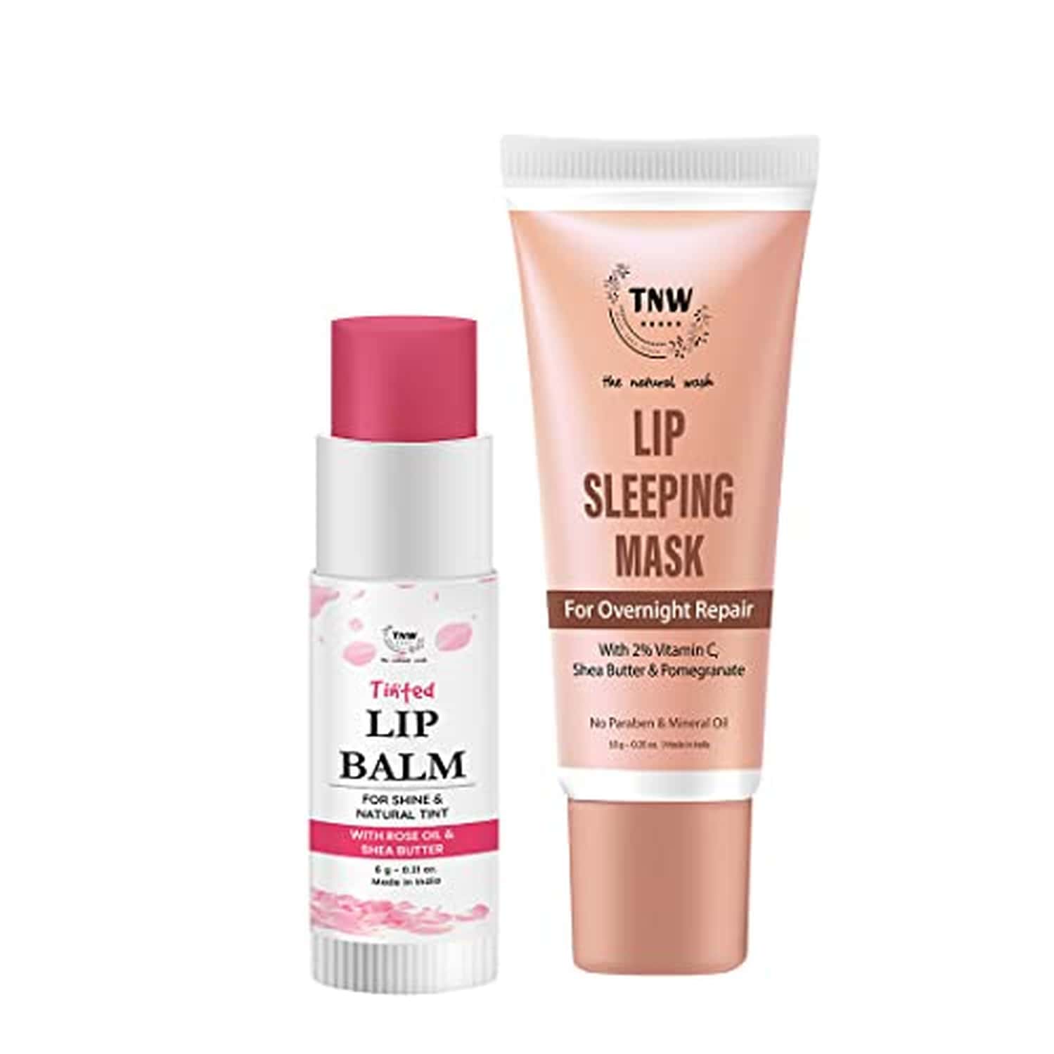 Tnw The Natural Wash Lip Care Combo With Lip Sleeping Mask And Rose Tinted Lip Balm