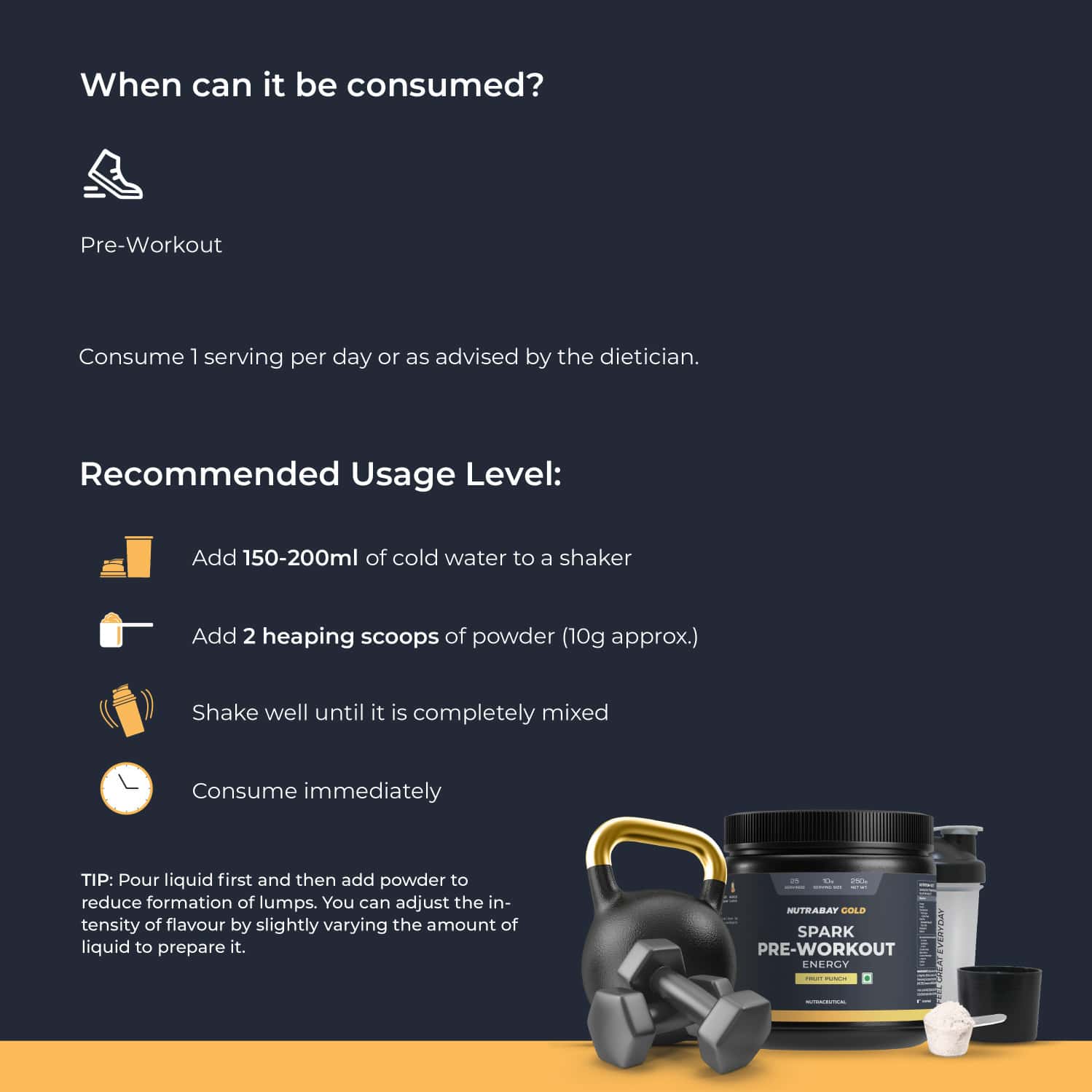 Buy NUTRABAY GOLD SPARK PRE WORKOUT 250G FRUIT PUNCH 25 SERVINGS