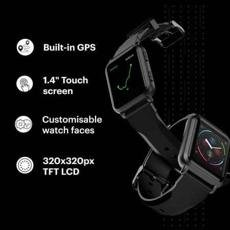 Noise Colorfit Nav+ Smartwatch (Stealth Black)