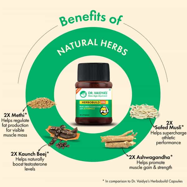 Dr. Vaidya's Herbobuild Ds( Double Strength ) -30 Capsules