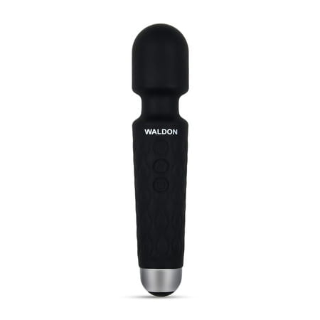 Waldon Personal Handheld Wand Massager Cordless 8 Speed Mode For Pain Relief (Black)