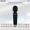 Waldon Personal Handheld Wand Massager Cordless 8 Speed Mode For Pain Relief (Black)