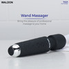 Waldon Personal Handheld Wand Massager Cordless 8 Speed Mode For Pain Relief (Black)