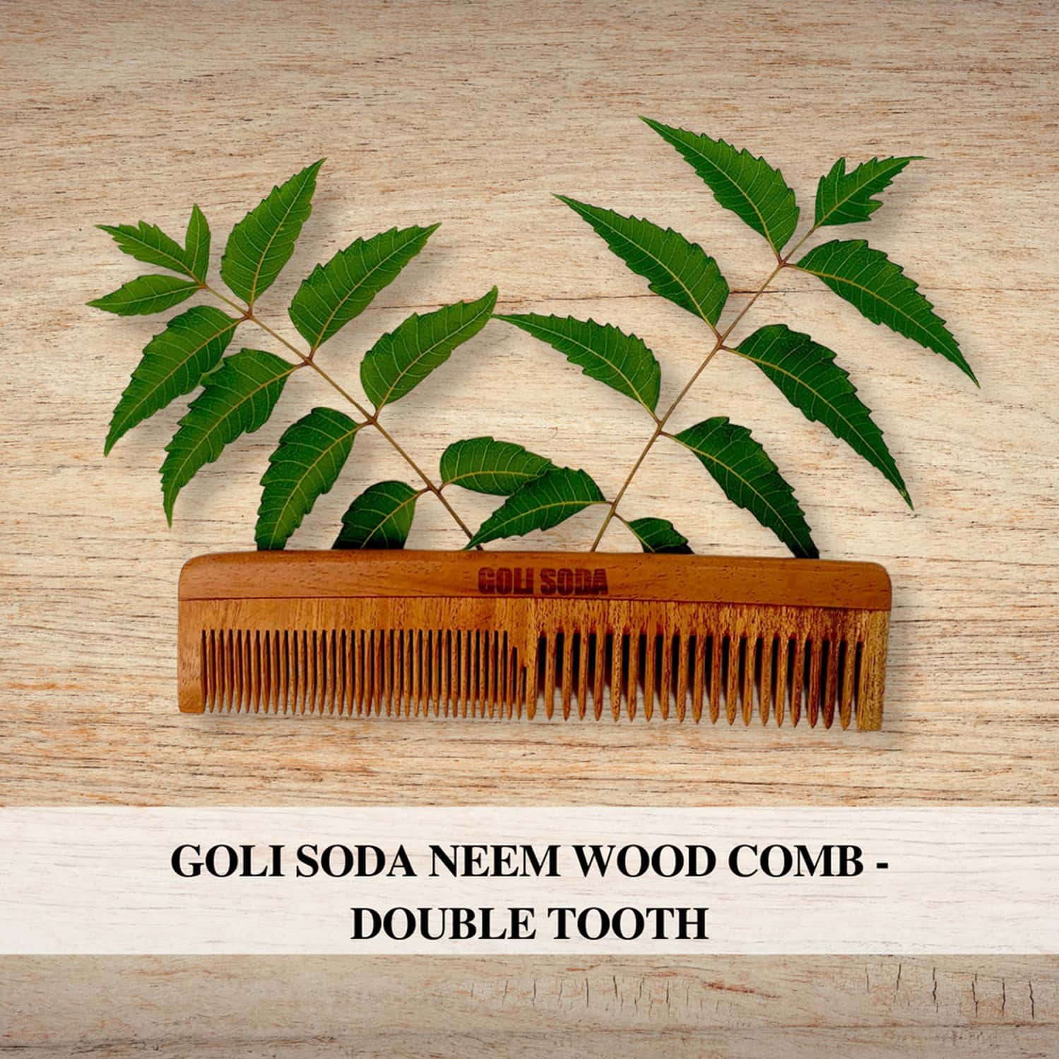 Buy GOLI SODA NEEM WOOD COMB DOUBLE TOOTH Online & Get Upto 60 OFF