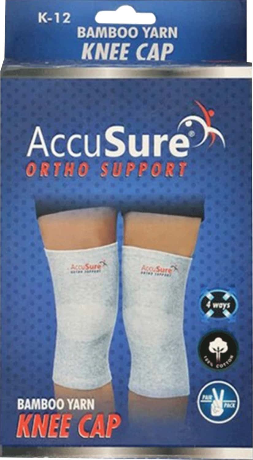 Accusure Bamboo Yarn Knee Cap - Large