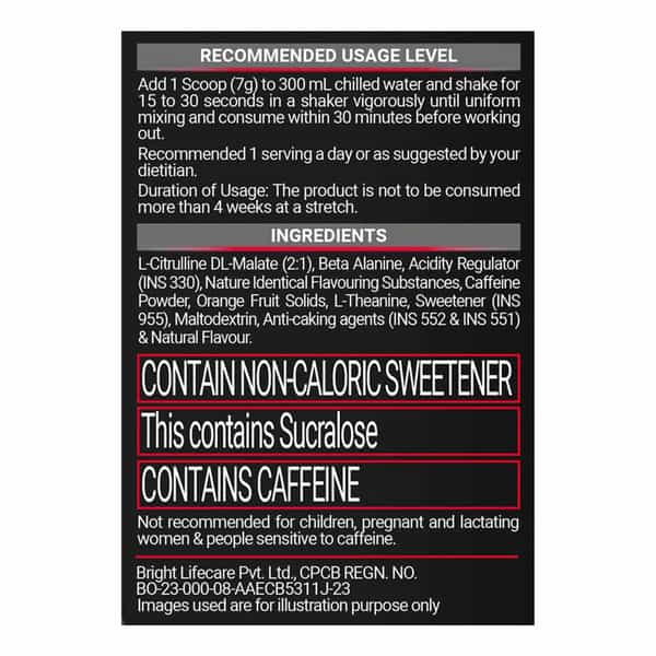 Muscleblaze Pre Workout 200 Xtreme (Strawberry Watermelon Ice | 15 Servings | 105G)