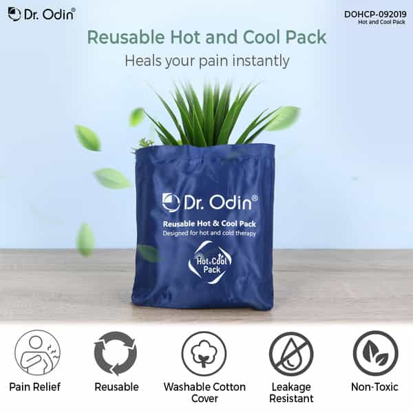 Dr. Odin Reusable Hot And Cold Pack | Washable Cover & Adjustable Strap | Microwaveable