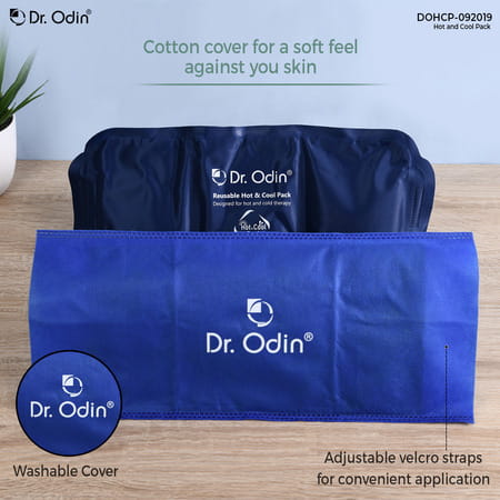 Dr. Odin Reusable Hot And Cold Pack | Washable Cover & Adjustable Strap | Microwaveable