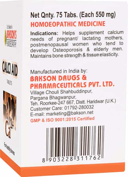 Dr Bakshi's Bakson Homoeopathy Calci Aid Tablet 75 Pack Of 2