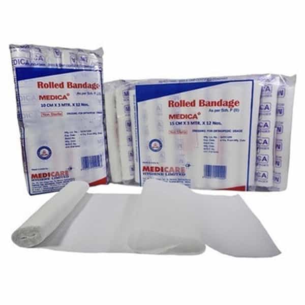 Medica Rolled Bandage (5Cm) (Pack Of 4)
