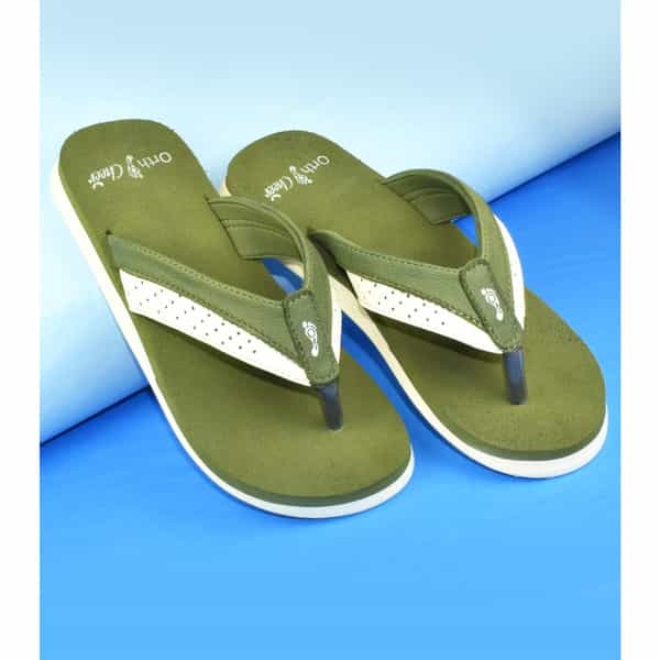 Ortho Cheer Men's Orthopedic & Diabetic Friendly Casual Slippers | Olive Green | Size 10 -1 Pair